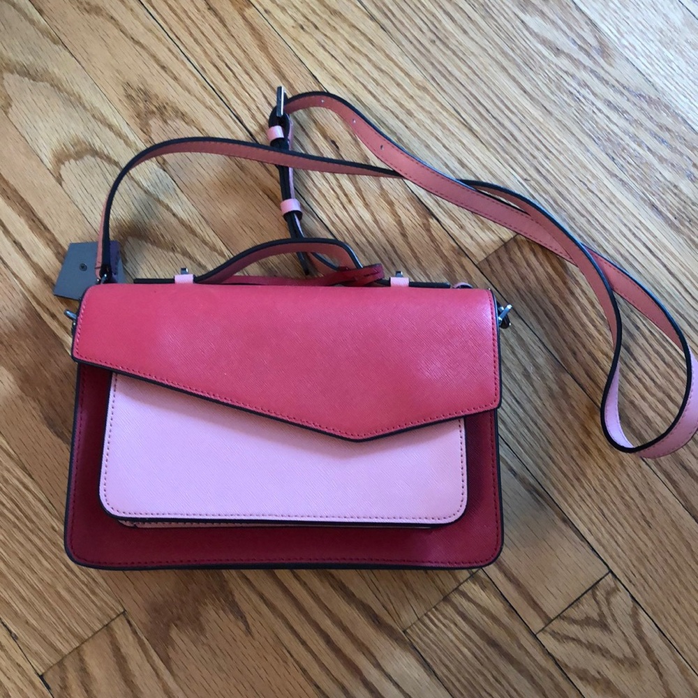 NWT botkier color block red/pink purse